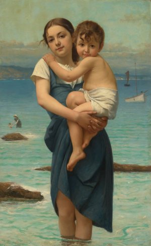Les sours by Francois Alfred Delobbe Oil Painting