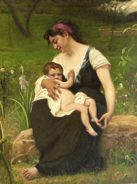 Main Product Photo of Maternite Painting by Francois Alfred Delobbe