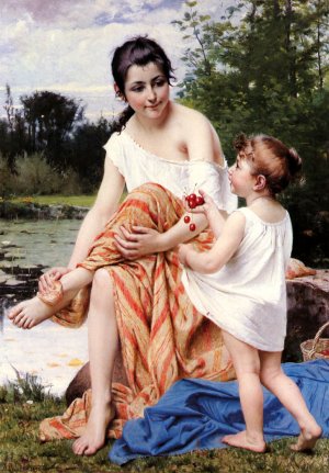 The Offering by Francois Alfred Delobbe Oil Painting