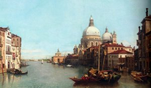 Le Grande Canal, Venise Oil painting by Francois Antoine Bossuet
