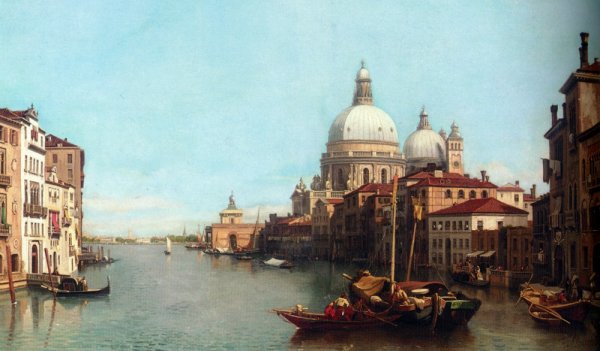 Le Grande Canal, Venise by Francois Antoine Bossuet - Hand-Painted Oil Painting Reproduction