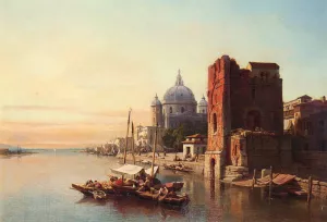 Tour De L'or, Seville Oil painting by Francois Antoine Bossuet