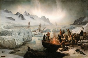 Shipwreck Victims On Icefloe by Francois-Auguste Biard Oil Painting