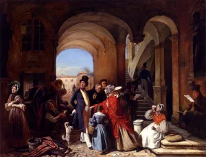 The General Delivery by Francois-Auguste Biard - Oil Painting Reproduction