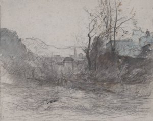 Approaching Morestal by Francois-Auguste Ravier Oil Painting