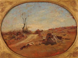 Automne. L'arbre by Francois-Auguste Ravier Oil Painting
