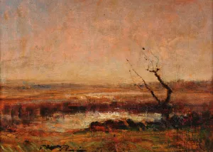 Etude de paysage Oil painting by Francois-Auguste Ravier