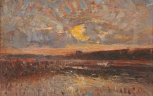 Etude de paysage by Francois-Auguste Ravier Oil Painting