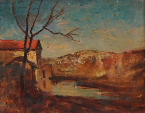 Le moulin de Roche by Francois-Auguste Ravier Oil Painting