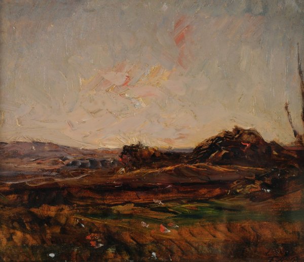 Paysage by Francois-Auguste Ravier - Hand-Painted Oil Painting Reproduction
