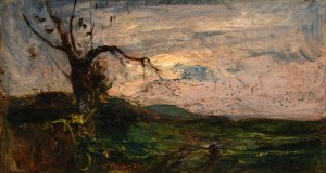 Vieil arbre dans la plaine by Francois-Auguste Ravier Oil Painting