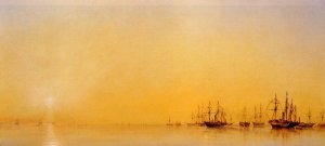 The Arrival of Queen Victoria's Yacht in Treport by Francois Barry Oil Painting