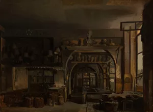 L'atelier de l'orfevre Odiot by Francois Barthelemy Augustin Desmoulins Oil Painting