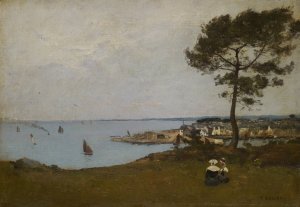 Small Port in Brittany by Francois Bocion Oil Painting