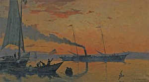 Sunset Atmosphere by Francois Bocion Oil Painting