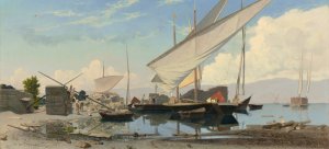 The Wood Loading by Francois Bocion Oil Painting