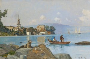 Yvoire by Francois Bocion Oil Painting