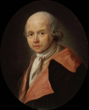 Portrait de l'abbe Athanase Auger by Francois Bonneville Oil Painting