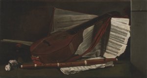 Attributes of Music by Francois Bonvin Oil Painting