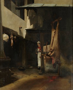 Le cochon by Francois Bonvin Oil Painting