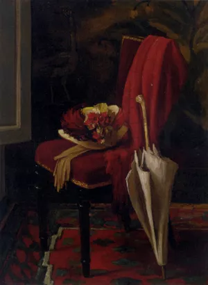 Nature Morte A L'Ombrelle Oil painting by Francois Bonvin