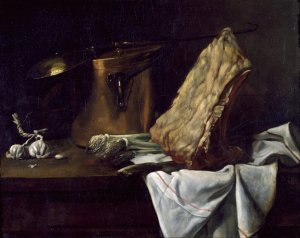 Still Life by Francois Bonvin Oil Painting