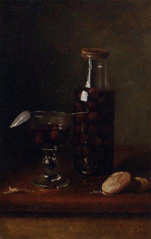 Still Life with Jar of Cherries