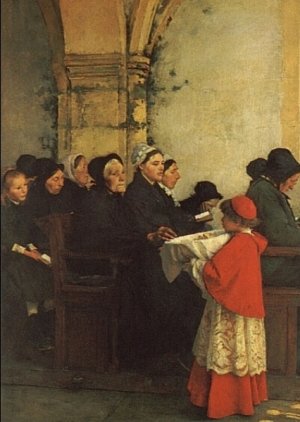 The Ave Maria by Francois Bonvin Oil Painting