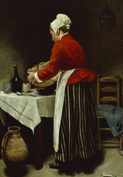 The Maid  by Francois Bonvin - Hand-Painted Oil Painting Reproduction