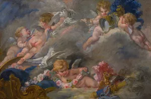 Putti by Francois Boucher (Follower) Oil Painting