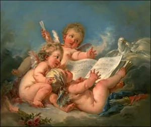 Allegory of Music by Francois Boucher - Oil Painting Reproduction