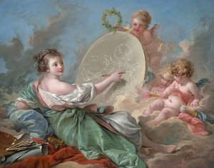 Allegory of Painting by Francois Boucher Oil Painting