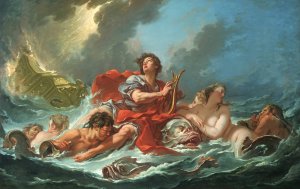 Arion on the Dolphin by Francois Boucher Oil Painting