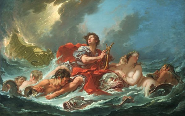 Main Product Photo of Arion on the Dolphin  Painting by Francois Boucher