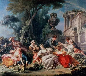 Bird Catchers painting by Francois Boucher