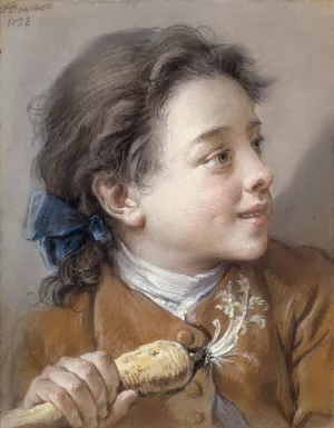 Boy with a Carrot by Francois Boucher Oil Painting