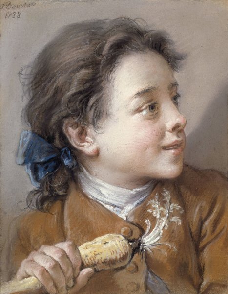 Main Product Photo of Boy with a Carrot  Painting by Francois Boucher