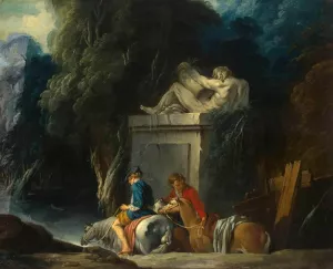 Crossing the Ford painting by Francois Boucher
