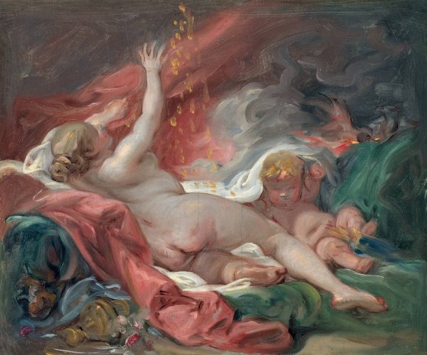 Main Product Photo of Danae and the Shower of Gold. Study Painting by Francois Boucher