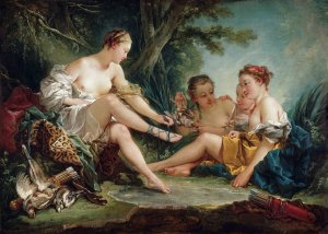 Diana Returning from the Hunt by Francois Boucher Oil Painting