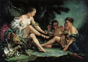 Diana's Return from the Hunt by Francois Boucher Oil Painting