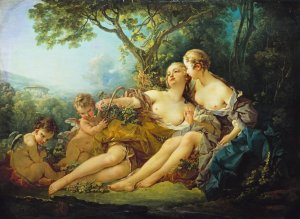 Erigone Conquered by Francois Boucher Oil Painting