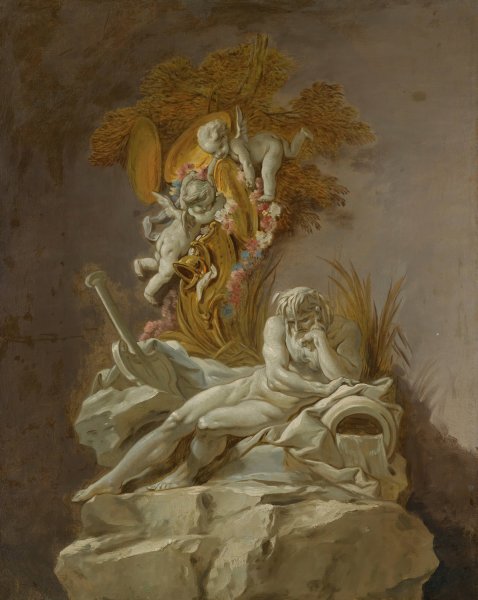 Main Product Photo of Fountain Study I Painting by Francois Boucher