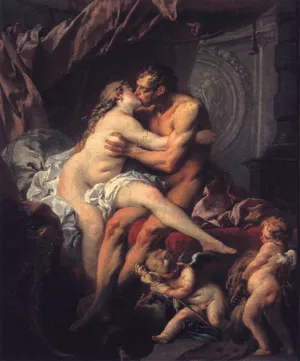 Hercules and Omphale by Francois Boucher - Oil Painting Reproduction