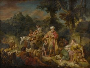 Jacob and his Family Traveling to Egypt by Francois Boucher Oil Painting