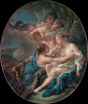 Jupiter- in The Guise of Diana and Callisto by Francois Boucher Oil Painting