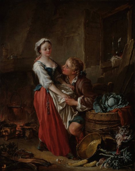 Main Product Photo of La Belle Cuisiniere  Painting by Francois Boucher
