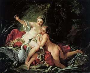 Leda and the Swan Oil painting by Francois Boucher