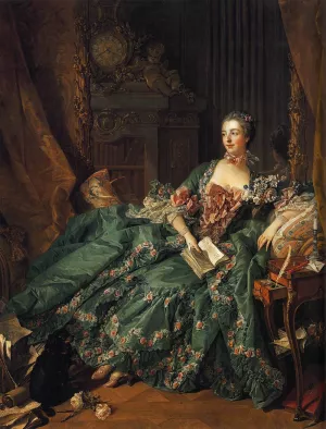 Madame de Pompadour by Francois Boucher Oil Painting