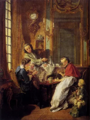 Morning Coffee by Francois Boucher - Oil Painting Reproduction